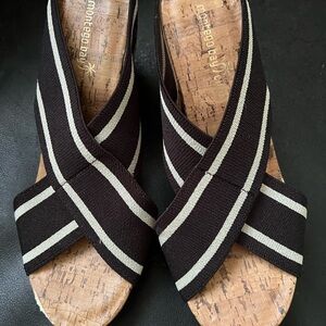 Wedge Heels black elastic